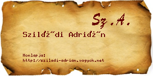Sziládi Adrián névjegykártya
